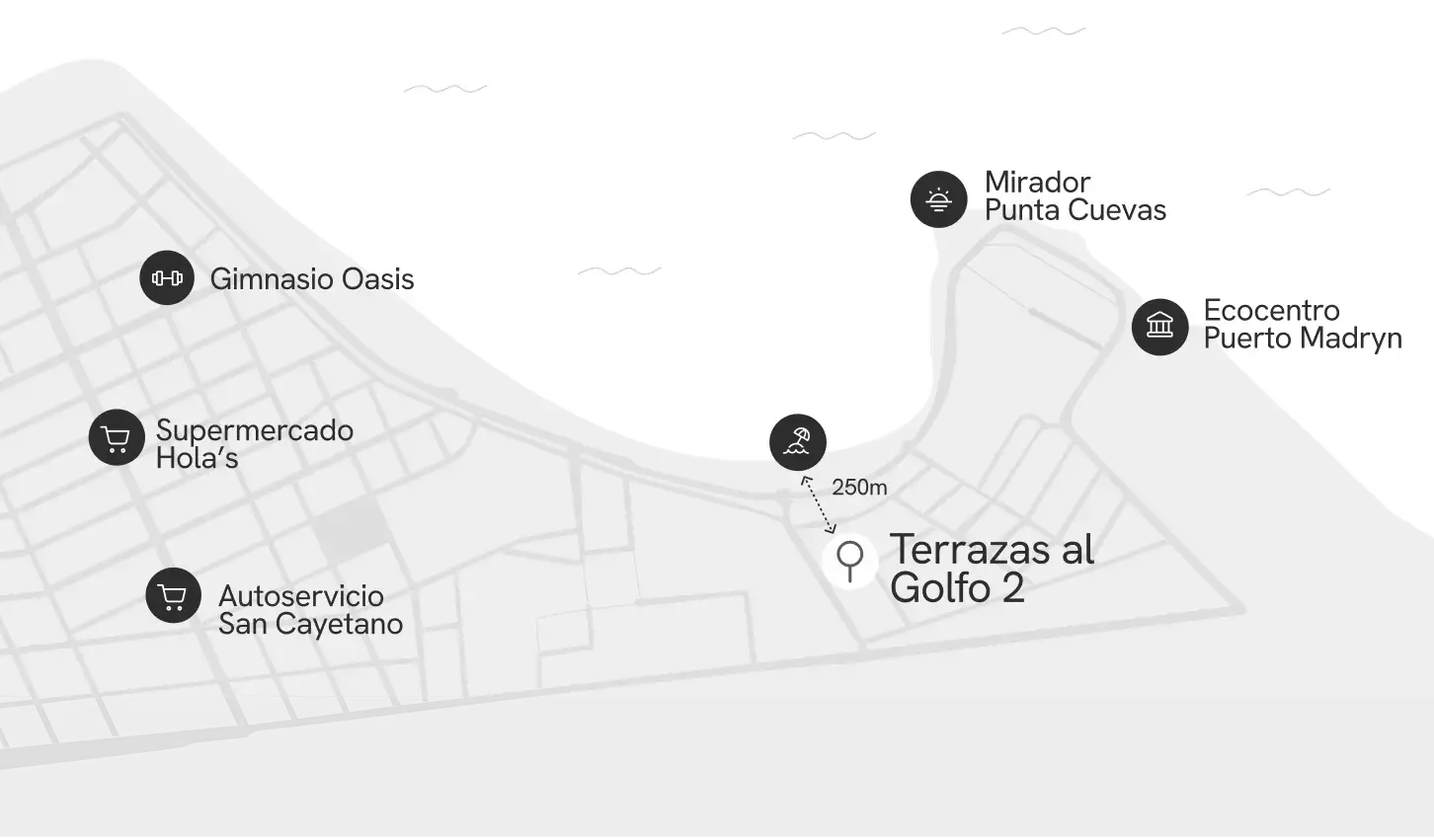Mapa de Terrazas al Golfo II
